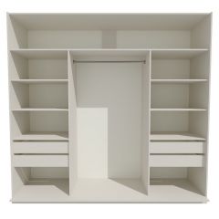 Шкаф-купе 2400 серии SOFT D4+D4+D4+B22+PL1 (по 2 ящика лев/прав+1штанга) профиль «Графит» в Салехарде - salekhard.mebel24.online | фото 2