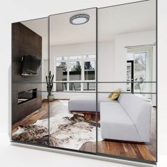 Шкаф-купе 2400 серии SOFT D4+D4+D4+B22+PL1 (по 2 ящика лев/прав+1штанга) профиль «Графит» в Салехарде - salekhard.mebel24.online | фото 4