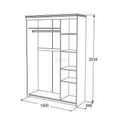 Шкаф-купе 3-х дверный Ольга-13 (1500) в Салехарде - salekhard.mebel24.online | фото 2