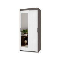 ТОМАС Шкаф-купе с зеркалом Анкор темный/светлый Т22 в Салехарде - salekhard.mebel24.online | фото