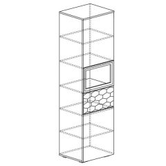 Шкаф многоцелевой Дели 61 белый софт-тач в Салехарде - salekhard.mebel24.online | фото 2