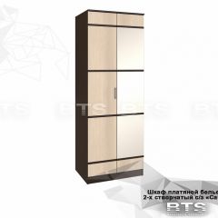 Шкаф 2-х створчатый Сакура + Зеркало (венге/лоредо) в Салехарде - salekhard.mebel24.online | фото 2