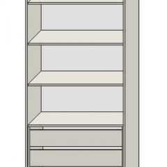Шкаф СТАНДАРТ С2 2 ящика серия "ГЕСТИЯ" (Бежевый песок/Дуб Небраска натуральный ) 800*520*2300 в Салехарде - salekhard.mebel24.online | фото 6
