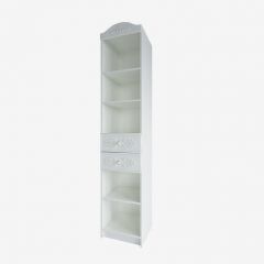 KI-KI СД450.1 Стеллаж 450 с ящ (белый/белое дерево) в Салехарде - salekhard.mebel24.online | фото