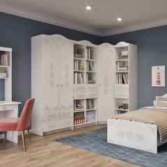 KI-KI СД450.1 Стеллаж 450 с ящ (белый/белое дерево) в Салехарде - salekhard.mebel24.online | фото 5
