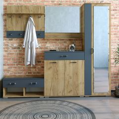 Шкаф ун-й с зеркалом НКМ Бостон Секция 5 в Салехарде - salekhard.mebel24.online | фото 2