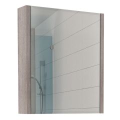 Шкаф-зеркало Quadro 60 Дуб серый левый/правый Домино (DQ1702HZ) в Салехарде - salekhard.mebel24.online | фото