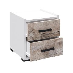 Спальня Соната Тумба прикроватная (Белый/Дуб юкон) в Салехарде - salekhard.mebel24.online | фото 2