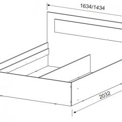 Спальный гарнитур МСП-1 (Ясень Анкор светлый) 1400 в Салехарде - salekhard.mebel24.online | фото 3