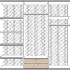 Спальный гарнитур Ольга (модульная) беж/золото в Салехарде - salekhard.mebel24.online | фото 3