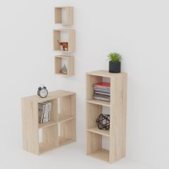 Стеллаж 3 секции (дуб сонома) в Салехарде - salekhard.mebel24.online | фото 4