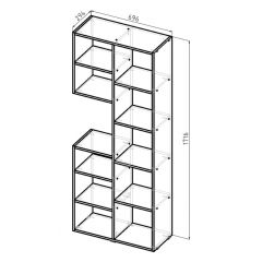 Стеллаж Элемент-2 (дуб сонома) в Салехарде - salekhard.mebel24.online | фото 5