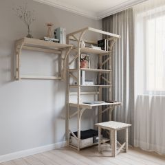 Стеллаж+стол Конструктор Арт.СRСт1-1 в Салехарде - salekhard.mebel24.online | фото 6