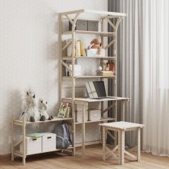 Стеллаж+стол со стойкой Конструктор Арт.СRСт2-1 в Салехарде - salekhard.mebel24.online | фото 4