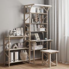 Стеллаж+стол со стойкой Конструктор Арт.СRСт2-1 в Салехарде - salekhard.mebel24.online | фото 6