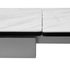 Стол BELLUNO 160 MARBLES KL-99 Белый мрамор матовый, итальянская керамика/ белый каркас, ®DISAUR в Салехарде - salekhard.mebel24.online | фото 7