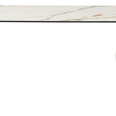 Стол BRONTE 220 KL-188 Контрастный мрамор матовый, итальянская керамика/ Шампань, ®DISAUR в Салехарде - salekhard.mebel24.online | фото 2
