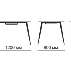 Стол раздвижной Корсика В1 (Бискайская сосна/черный) в Салехарде - salekhard.mebel24.online | фото 2