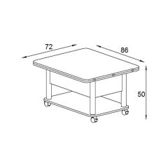 Стол-трансформер Виват темный венге / черный в Салехарде - salekhard.mebel24.online | фото 2