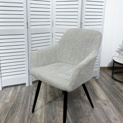 Стул BRANDY WZ2042-19 галечный серый фактурный велюр/ черный каркас М-City в Салехарде - salekhard.mebel24.online | фото 5