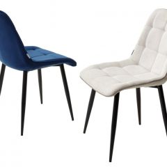 Стул CHIC BLUVEL-86 NAVY BLUE / черный каркас М-City в Салехарде - salekhard.mebel24.online | фото 2