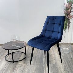 Стул CHIC BLUVEL-86 NAVY BLUE / черный каркас М-City в Салехарде - salekhard.mebel24.online | фото 5