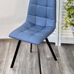 Стул CHILLI-Q SQUARE Oracul 795 Синий, экокожа PU / черный каркас, М-City в Салехарде - salekhard.mebel24.online | фото 4