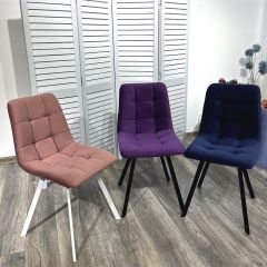 Стул CHILLI-Q SQUARE розовый #15, велюр / белый каркас, 4 шт./1 к, М-City в Салехарде - salekhard.mebel24.online | фото 5