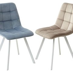 Стул CHILLI SQUARE G108-56 пудровый синий, велюр/ белый каркас М-City в Салехарде - salekhard.mebel24.online | фото 3