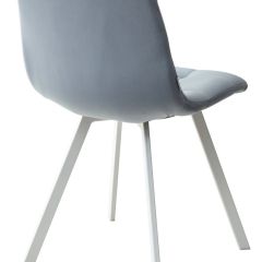 Стул CHILLI SQUARE G108-56 пудровый синий, велюр/ белый каркас М-City в Салехарде - salekhard.mebel24.online | фото 4