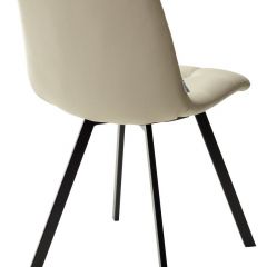 Стул CHILLI SQUARE HK017-02 серо-бежевый, PU/ черный каркас М-City в Салехарде - salekhard.mebel24.online | фото 4