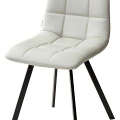 Стул CHILLI SQUARE HK017-03 светло-серый, PU/ черный каркас М-City в Салехарде - salekhard.mebel24.online | фото