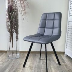 Стул CHILLI SQUARE HK017-09 серо-черничный, PU/ черный каркас М-City в Салехарде - salekhard.mebel24.online | фото 5