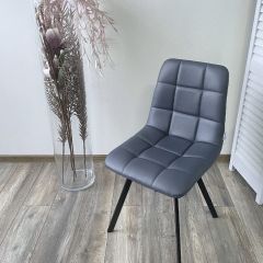 Стул CHILLI SQUARE HK017-09 серо-черничный, PU/ черный каркас М-City в Салехарде - salekhard.mebel24.online | фото 7