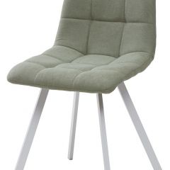 Стул CHILLI SQUARE UF860-11B мятный, ткань/ белый каркас М-City в Салехарде - salekhard.mebel24.online | фото