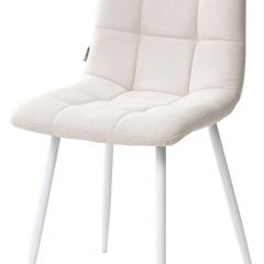 Стул CHILLI UF860-01B бежевый, ткань/белый каркас М-City в Салехарде - salekhard.mebel24.online | фото