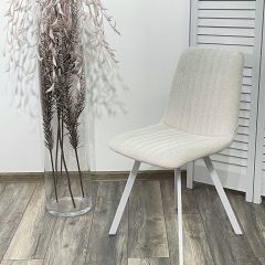 Стул ELVIS WZ2042-18 белая галька фактурный велюр / белый каркас М-City в Салехарде - salekhard.mebel24.online | фото