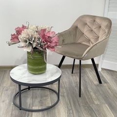 Стул GALE 360 град. поворот. BLUVEL-40 BEIGE, велюр/ черный каркас, М-City в Салехарде - salekhard.mebel24.online | фото 3