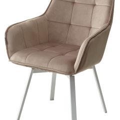 Стул MAVERICK 360 град. поворот. BLUVEL-40 BEIGE/ белый каркас, М-City в Салехарде - salekhard.mebel24.online | фото