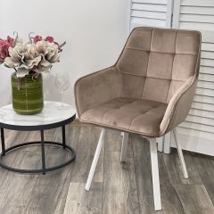 Стул MAVERICK 360 град. поворот. BLUVEL-40 BEIGE/ белый каркас, М-City в Салехарде - salekhard.mebel24.online | фото 2