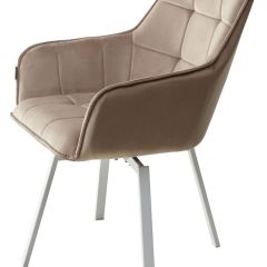 Стул MAVERICK 360 град. поворот. BLUVEL-40 BEIGE/ белый каркас, М-City в Салехарде - salekhard.mebel24.online | фото 8