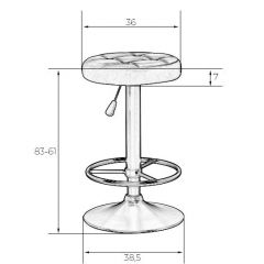 Табурет барный DOBRIN BRUNO LM-5008 (фиолетовый) в Салехарде - salekhard.mebel24.online | фото 2