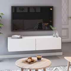 Тумба Подвесная 3 (белый/белый /белый лакобель) в Салехарде - salekhard.mebel24.online | фото