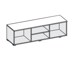 Тумба ТВ 1500 (ЛДСП Белый/Белый глянец) в Салехарде - salekhard.mebel24.online | фото 2