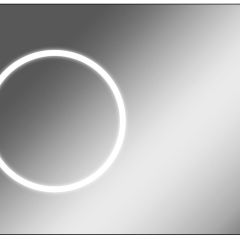 Зеркало Eclipse 100 black с подсветкой Sansa (SE1032Z) в Салехарде - salekhard.mebel24.online | фото