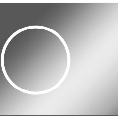 Зеркало Eclipse 90 black с подсветкой Sansa (SE1031Z) в Салехарде - salekhard.mebel24.online | фото 1