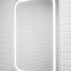 Зеркало Elis 100 white с подсветкой Sansa (SEe1045Z) в Салехарде - salekhard.mebel24.online | фото 3