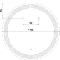 Зеркало Маскат 700х700 с подсветкой Домино (GL7057Z) в Салехарде - salekhard.mebel24.online | фото 6