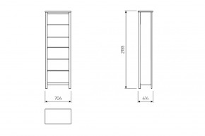 2.08.07.110.6 САГА стеллаж 70 темно-бирюзовый RU в Салехарде - salekhard.mebel24.online | фото