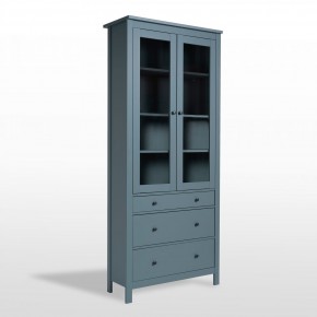 2.08.07.130.6 САГА шкаф с витриной 90 темно-бирюзовый RU в Салехарде - salekhard.mebel24.online | фото